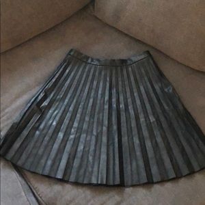 JCrew Black Faux Leather Mini Skirt